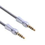 کابل فلزی AUX اکسیژن AUX-01 طول 1 متر - پک اصلی خرید از موبایل ایلام