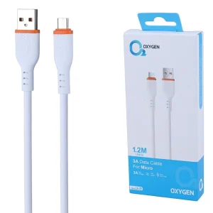 کابل میکرو یو اس بی فست شارژ 3 آمپر اکسیژن LX-29 طول 1.2 متر - اصلی خرید از موبایل ایلام